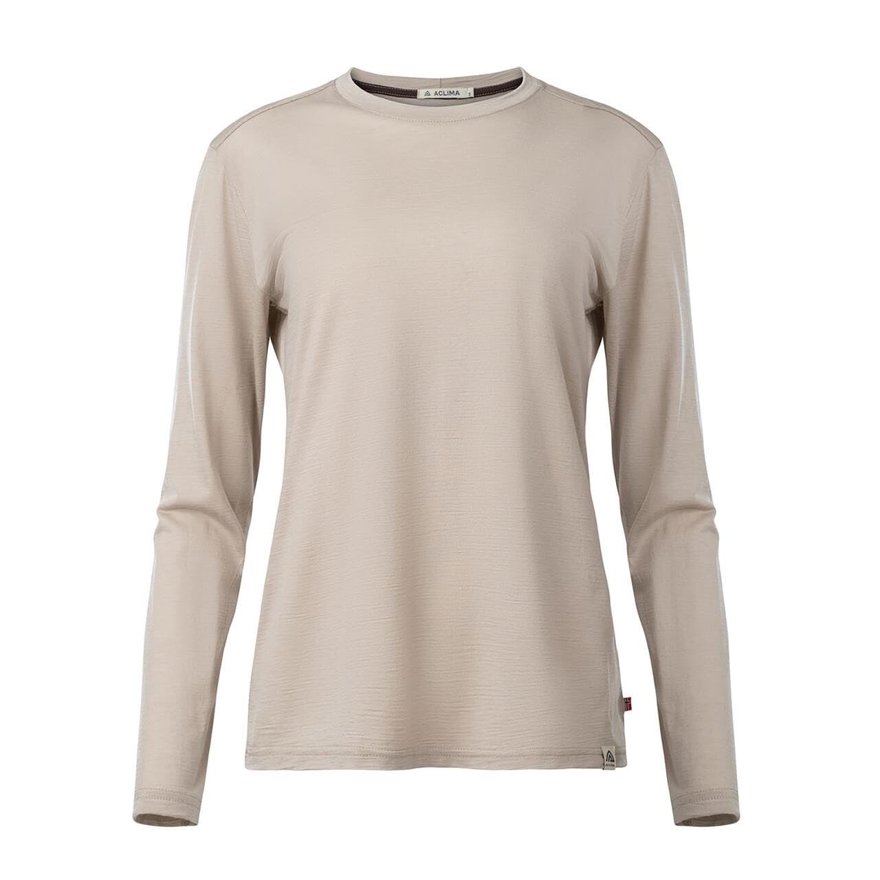 Aclima Womens LightWool 180 Crewneck (Beige (SIMPLY TAUPE) Large)