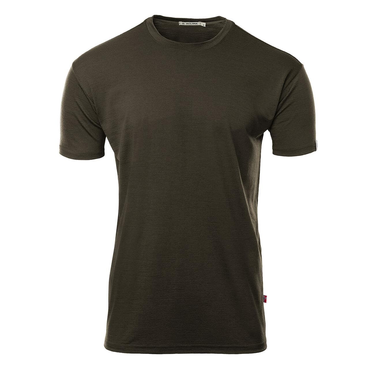 Aclima Mens LightWool 180 Classic Tee (Grøn (TARMAC) Large)