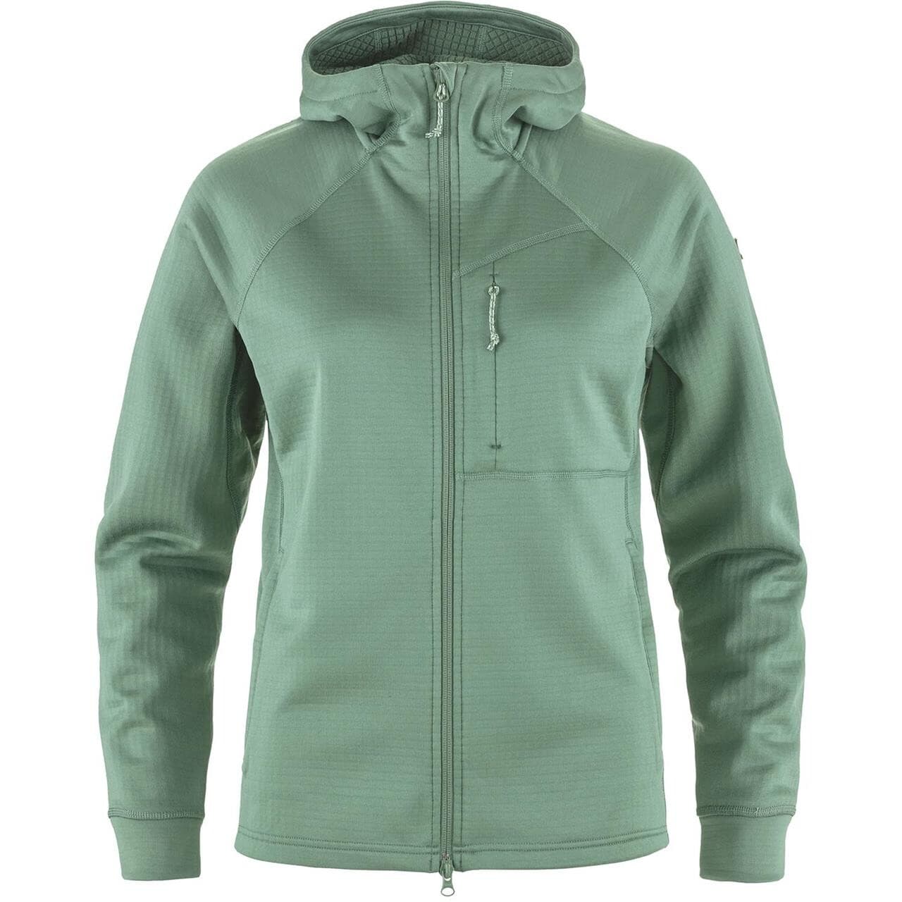Fjällräven Womens Abisko Grid Fleece Hoodie (Grøn (PATINA GREEN/614) Medium)