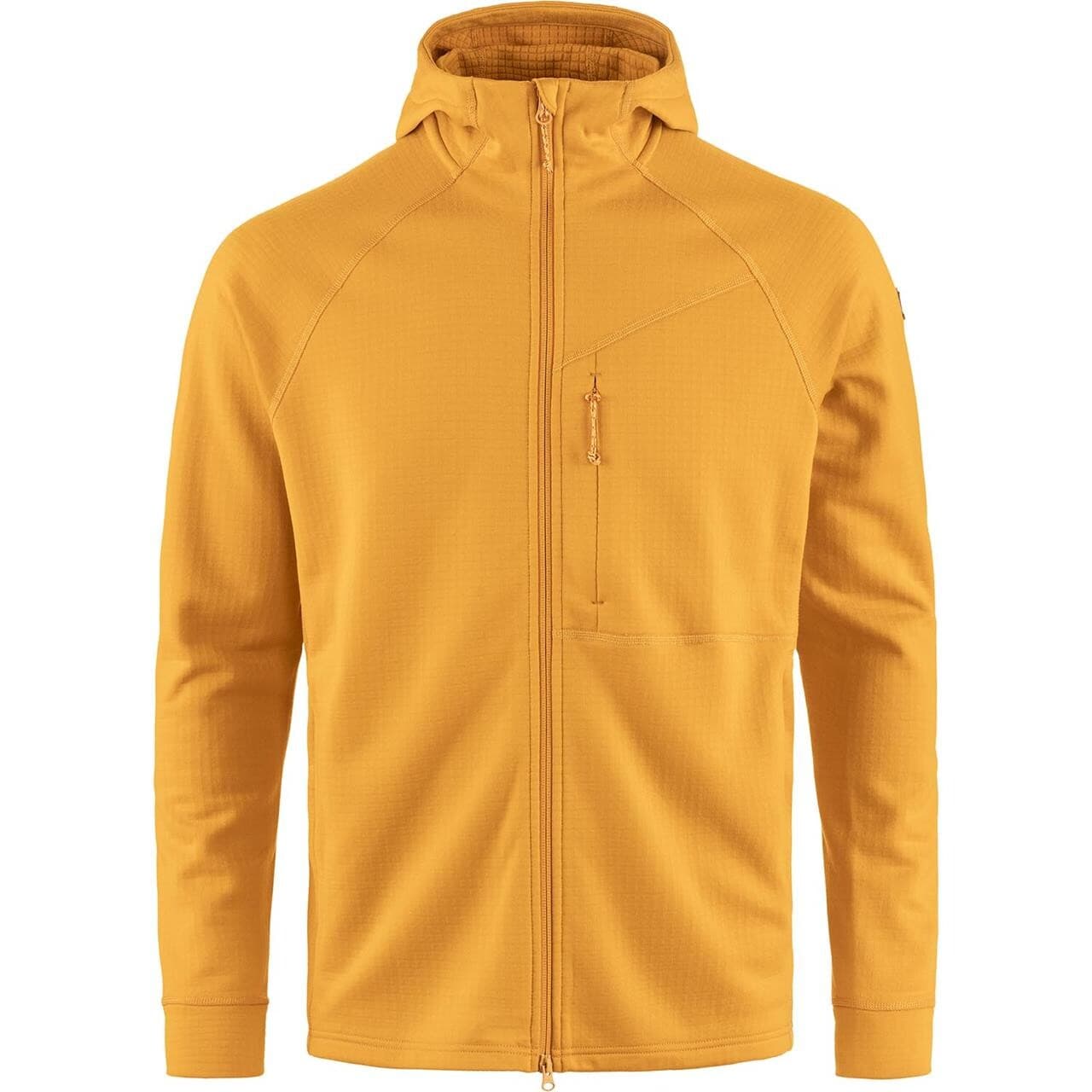 Fjällräven Mens Abisko Grid Fleece Hoodie (Gul (MUSTARD YELLOW/161) Large)