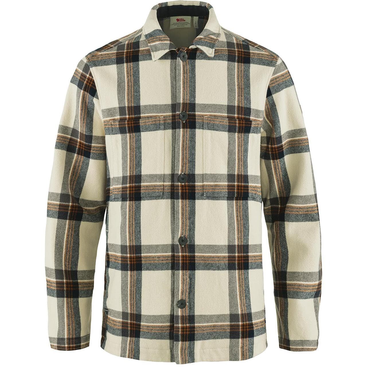 Fjällräven Mens Singi Flannel Overshirt (Hvid (CHALK WHITE-DARK NAVY/113-555) X-small)