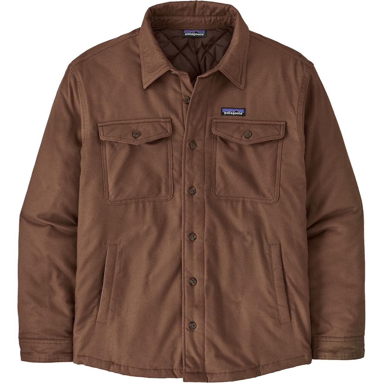 Patagonia Mens Lw Insulated Fjord Flannel Shirt (Brun (DEFEND: DEER BROWN) Small)
