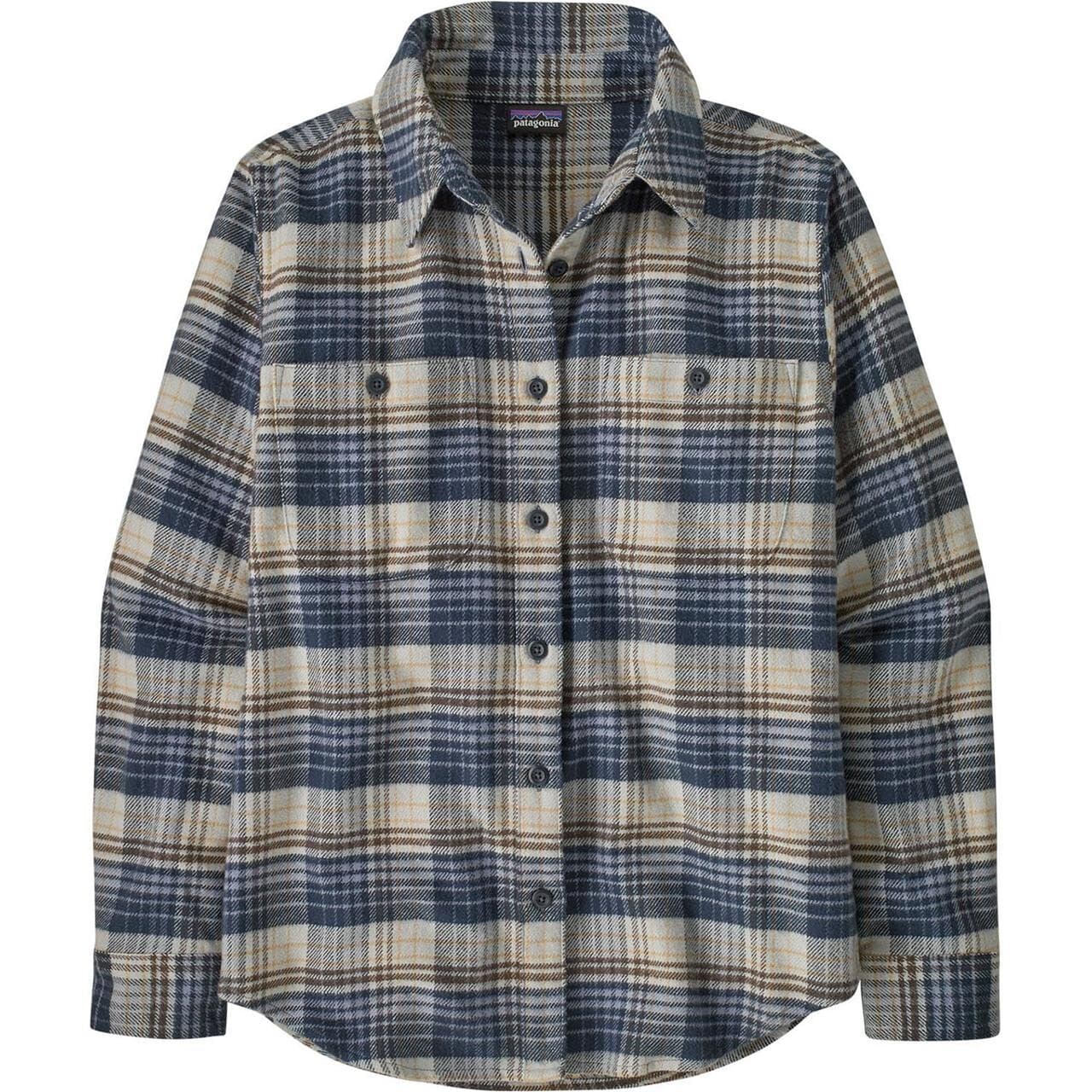 Patagonia Womens Fjord Flannel Shirt (Blå (RIVER PLAID: BARNACLE BLUE) Small)