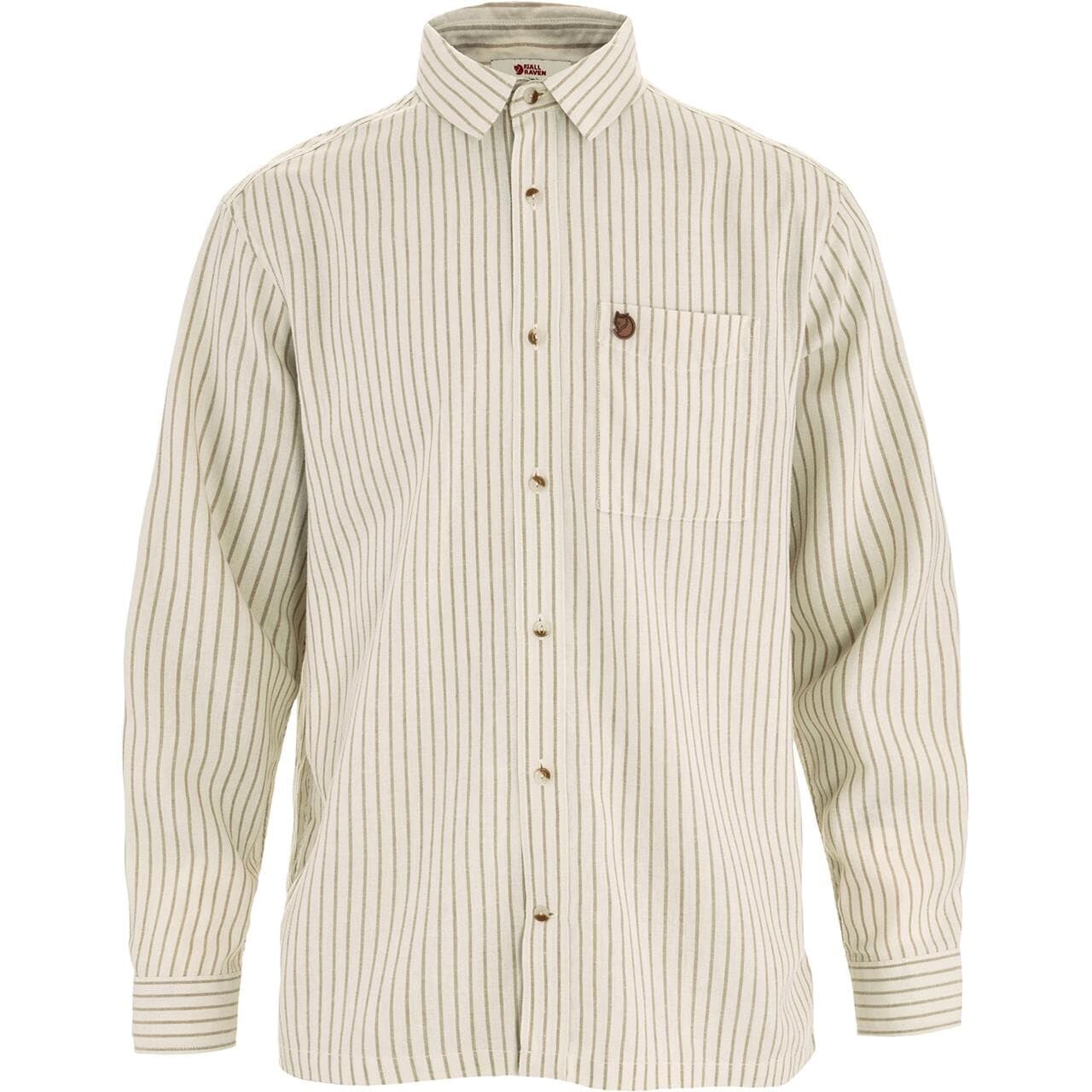 Fjällräven Mens Övik Relaxed Hemp Shirt L/S (Hvid (CHALK WHITE-SAND STONE/113-195) Large)