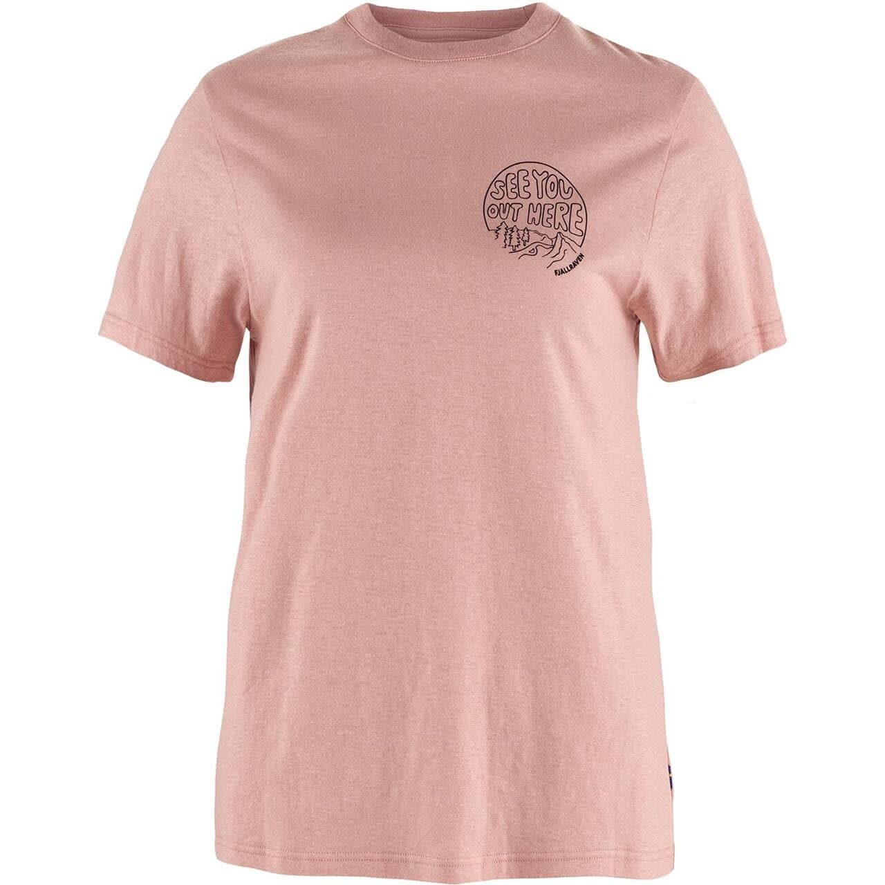Fjällräven Womens Hemp Blend Out Here T-shirt (Lyserød (CHALK ROSE/302) Small)