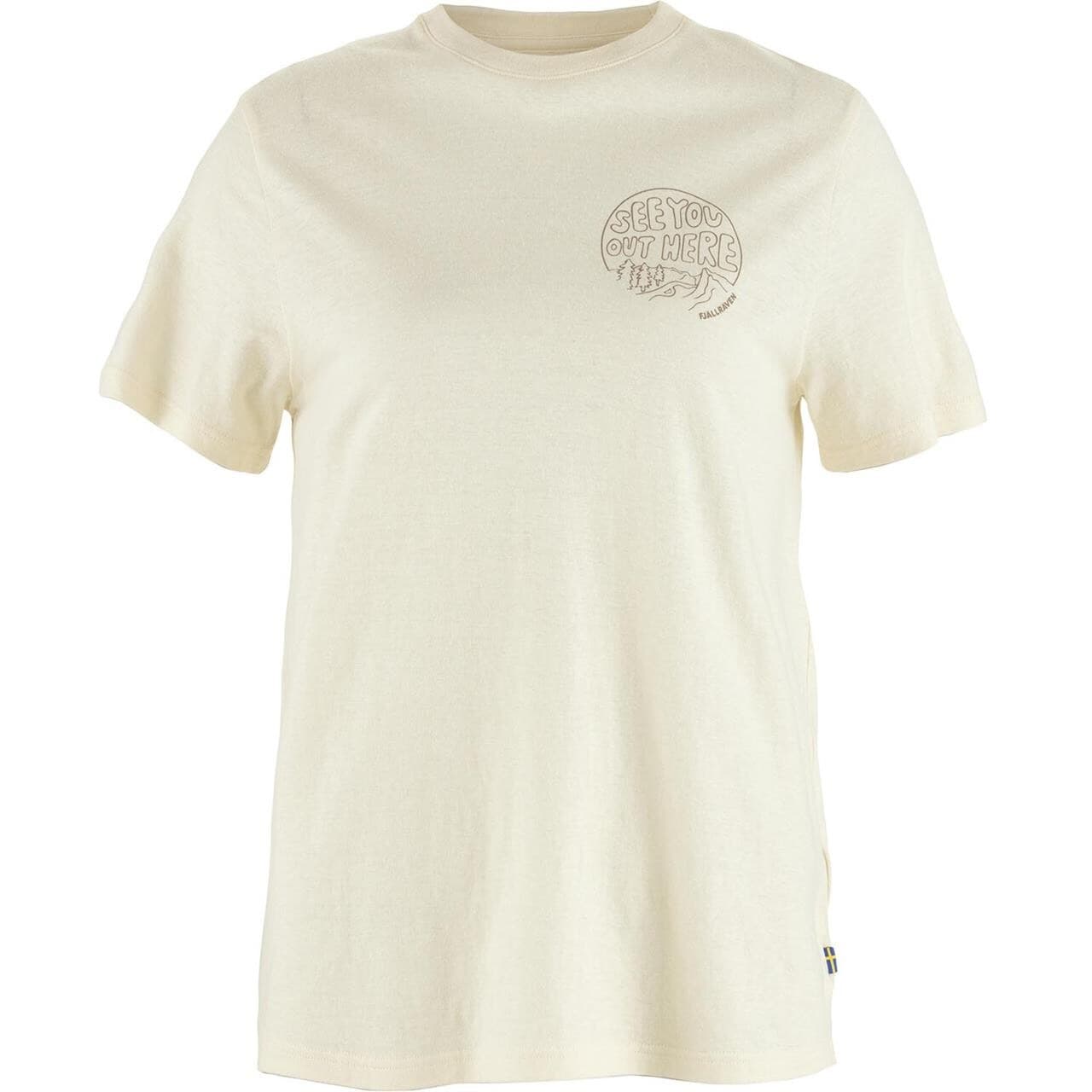 Fjällräven Womens Hemp Blend Out Here T-shirt (Hvid (CHALK WHITE/113) Small)