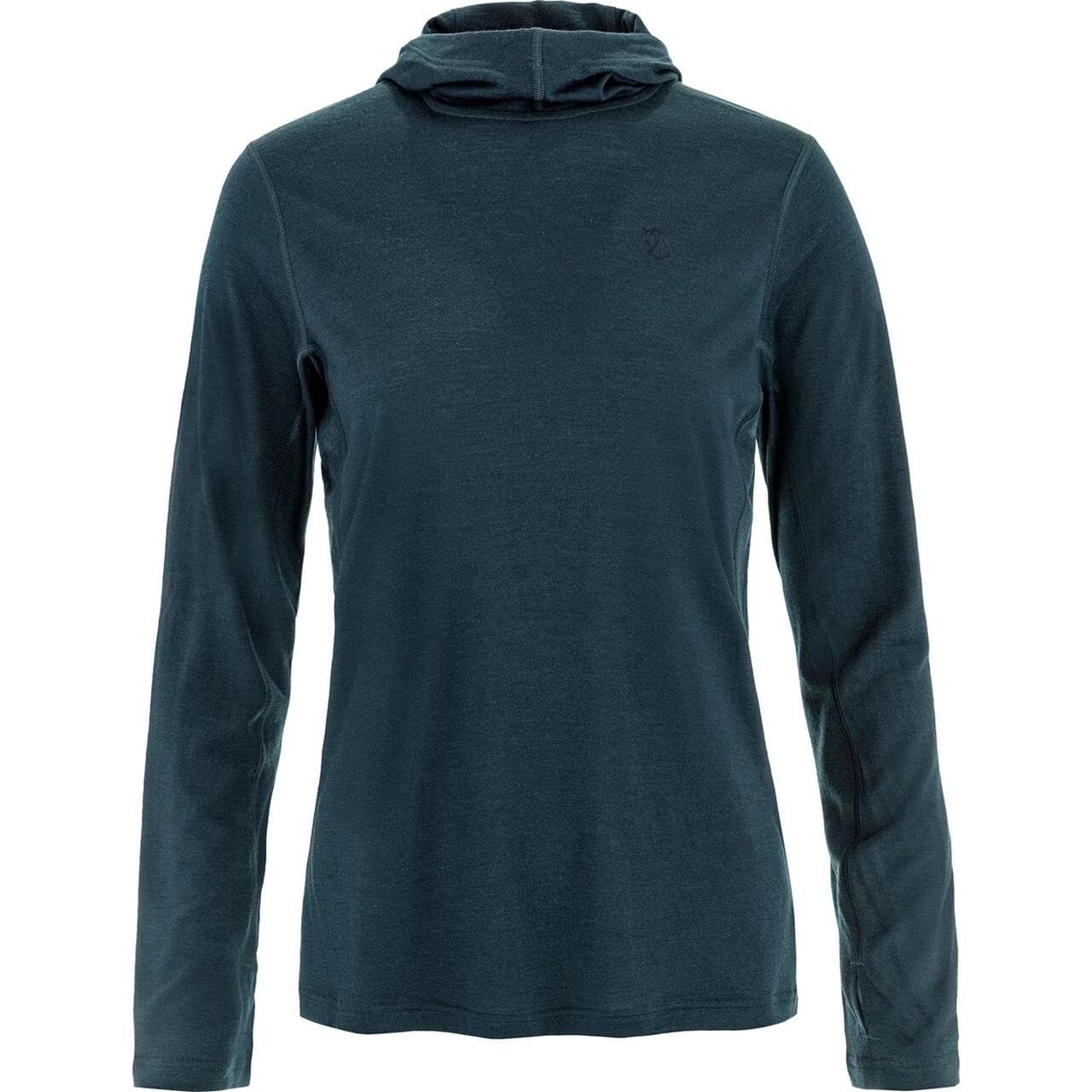 Fjällräven Womens Abisko Wool Sun-hoodie (Blå (DARK NAVY/555) Small)