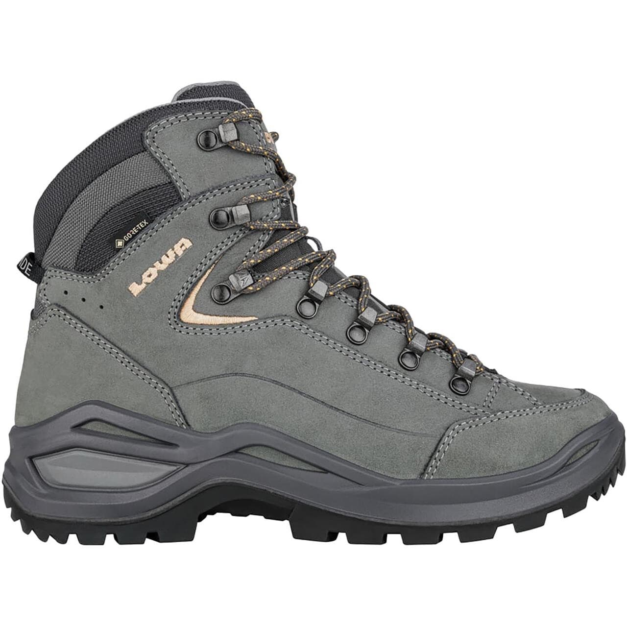 Lowa Womens Renegade EVO GTX Mid Wide (Blå (GRAPHITE/APRICOT) 37,5)