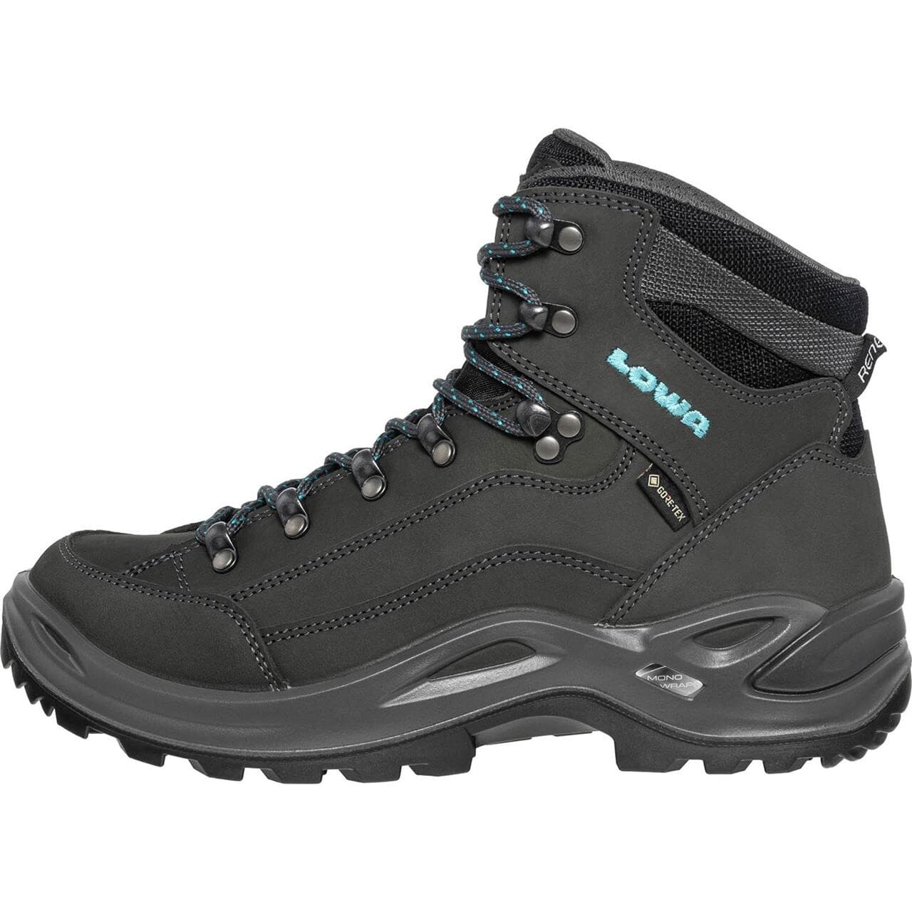 Lowa Womens Renegade GTX Mid (Grå (ASPHALT/TURQUOISE) 41)