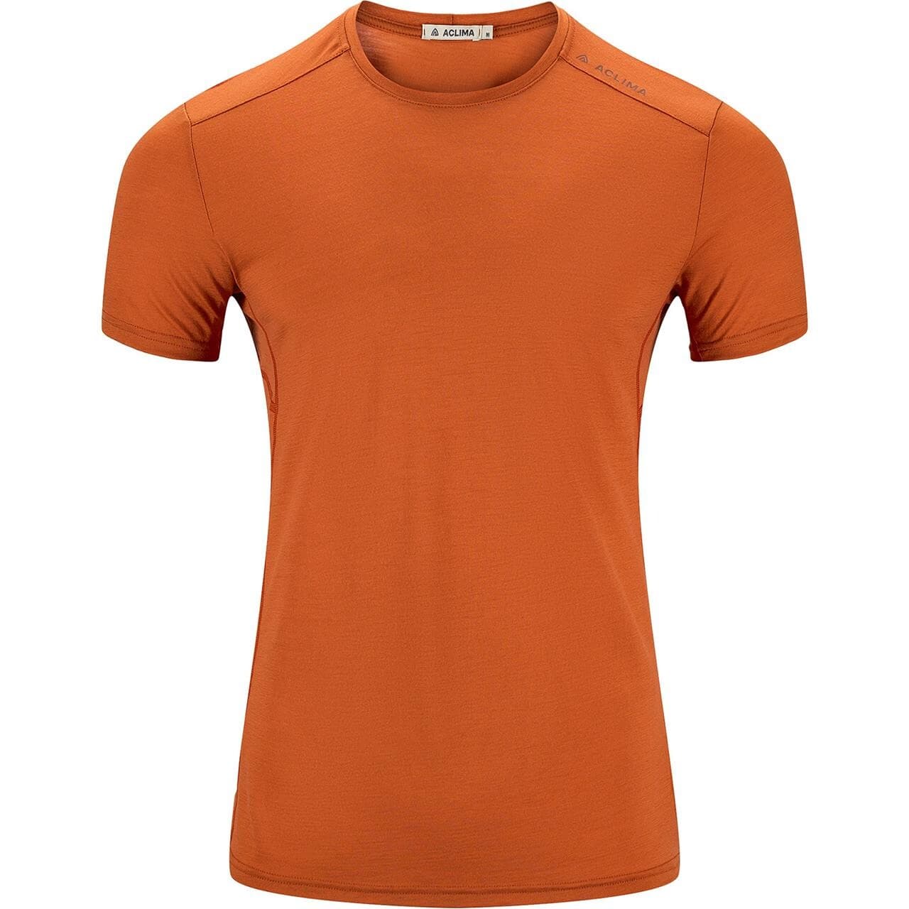 Aclima Mens LightWool 140 Trail Tee (Orange (APRICOT ORANGE) Large)