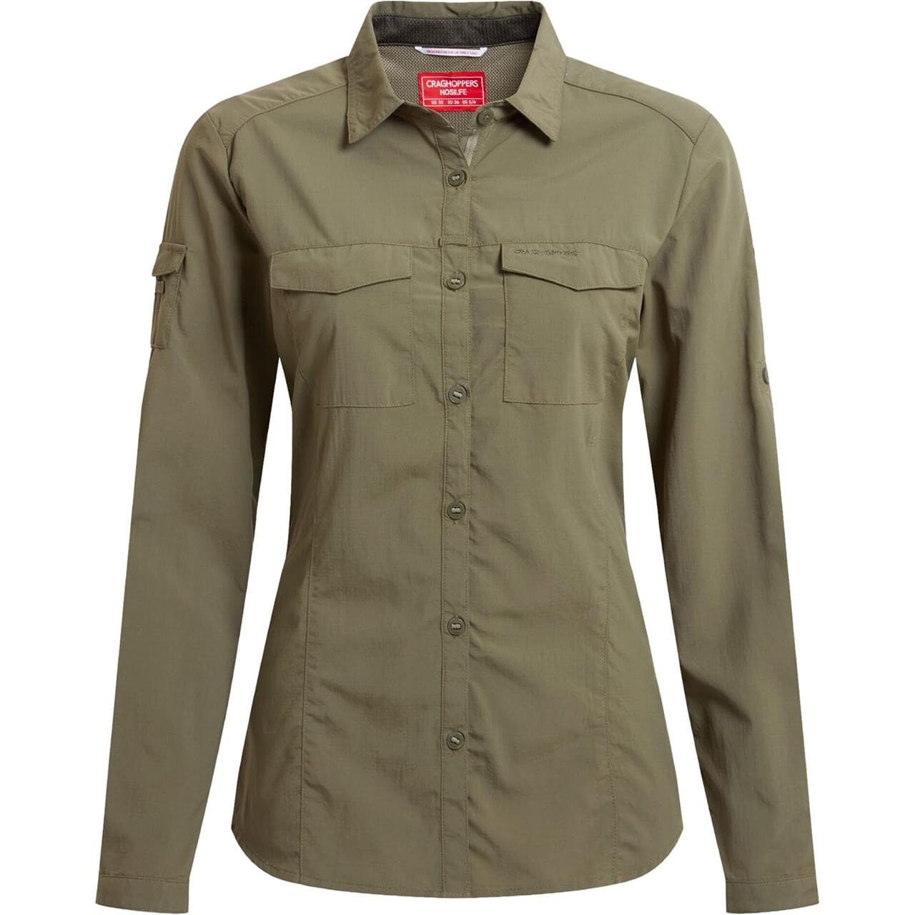 Craghoppers Womens Nosilife Adventure L/S Shirt III (Grøn (WILD OLIVE) 40)