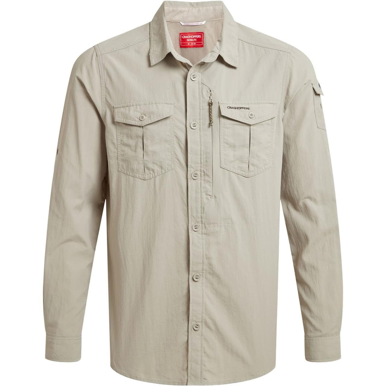 Craghoppers Mens Nosilife Adventure L/S Shirt III (Beige (PARCHMENT) XXXXL)