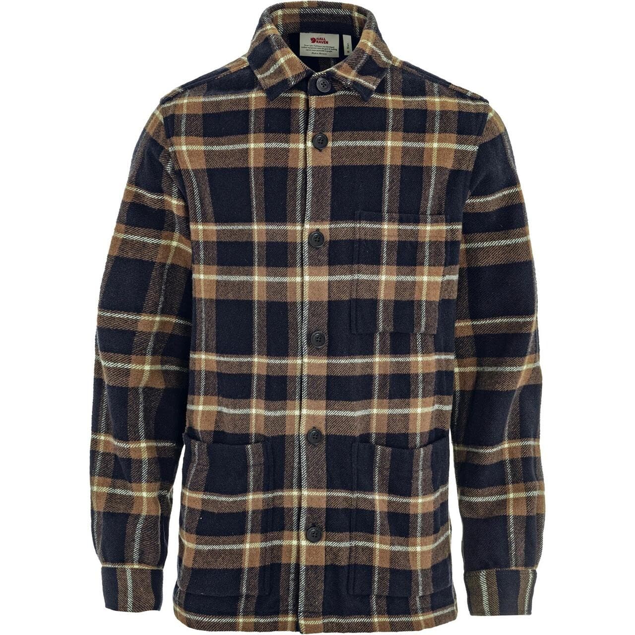 Fjällräven Mens Övik Wool Shirt (Blå (DARK NAVY-CHESTNUT/555-230) Small)
