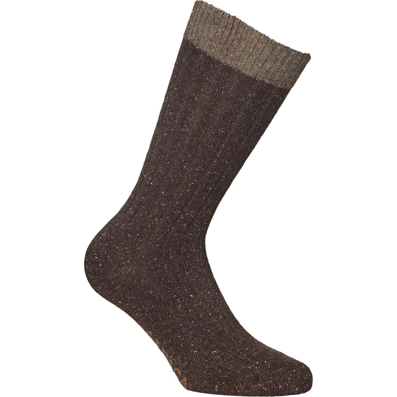 Alpaca Merino Silk Rib Crew (Brun (DARK BROWN-DARK TAN) 42-45)