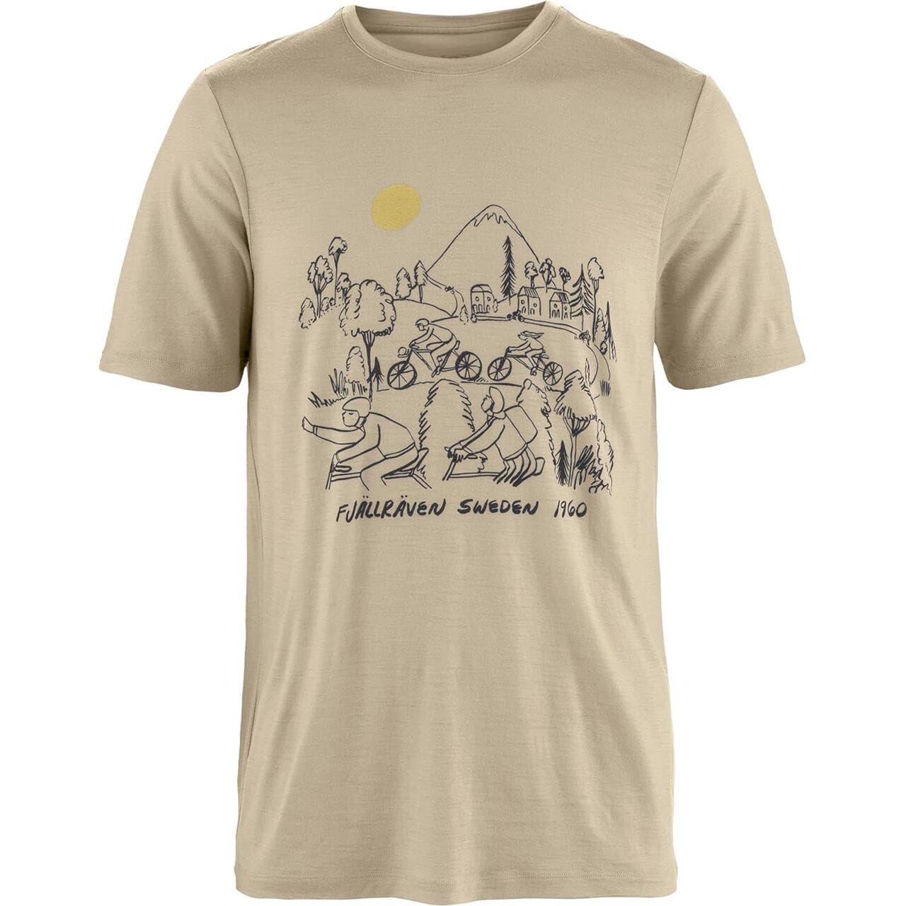 Fjällräven Mens Hoja Lugnt Wool T-shirt (Grå (FOSSIL/118) Medium)