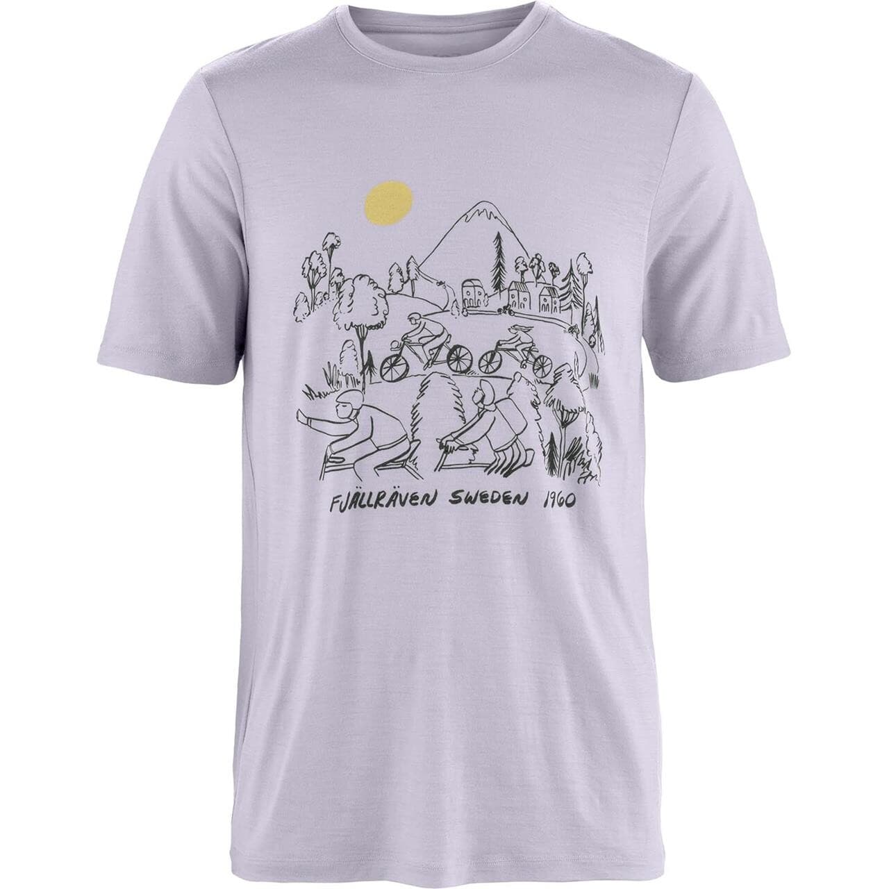 Fjällräven Mens Hoja Lugnt Wool T-shirt (Lilla (LAVENDER MIST/452) Medium)