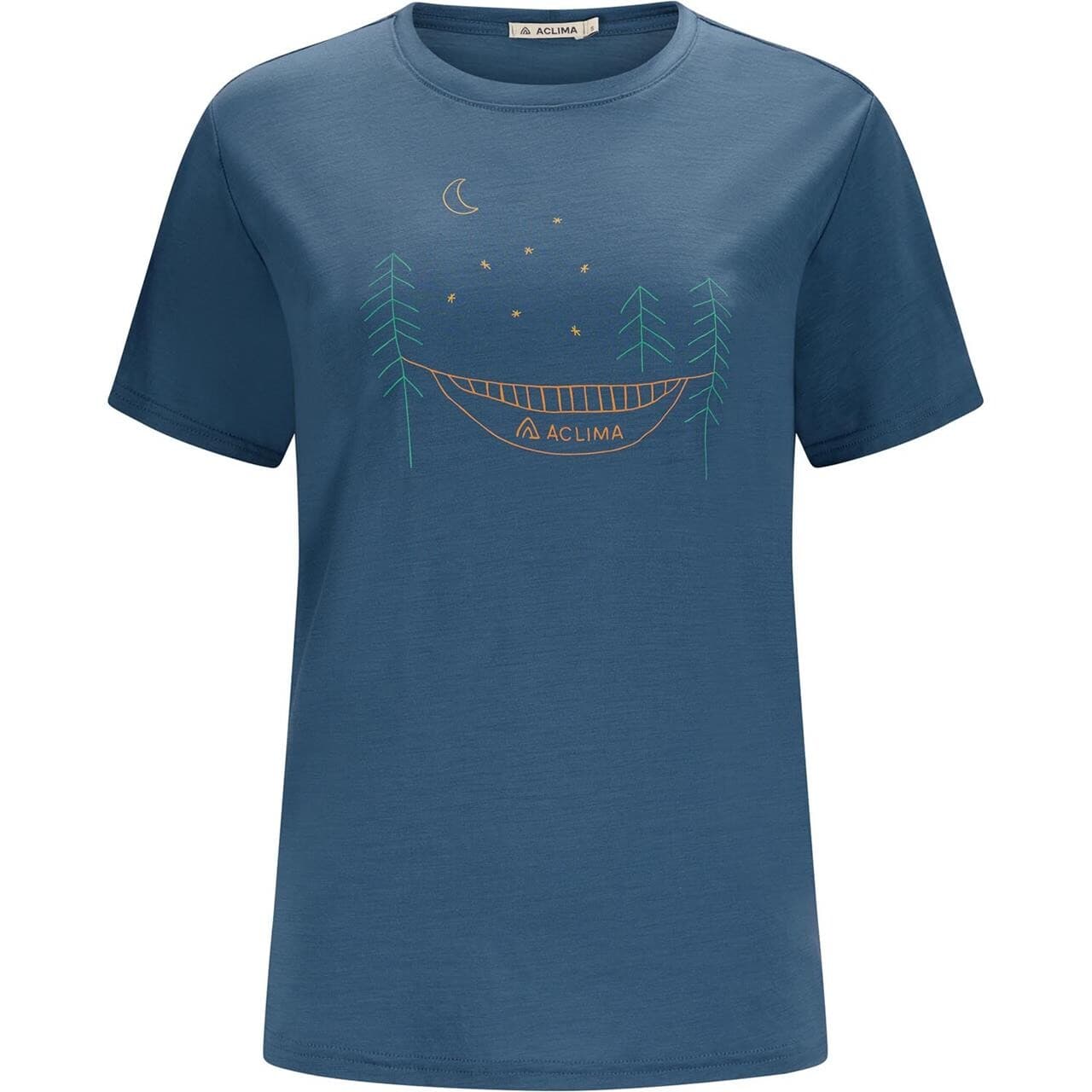 Aclima Womens LightWool 140 Tee Forest (Blå (BLUE FUSION) Small)