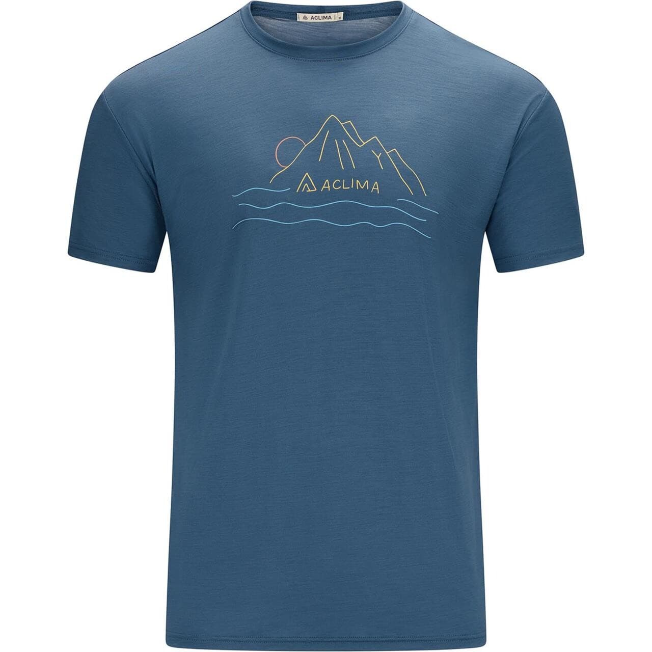 Aclima Mens LightWool 140 Tee Sunset (Blå (BLUE FUSION) Medium)