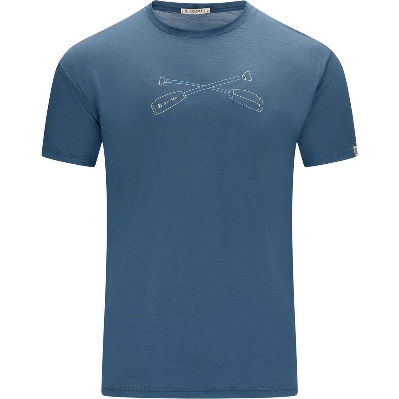 Aclima Mens LightWool 140 Tee Oars (Blå (BLUE FUSION) Small)