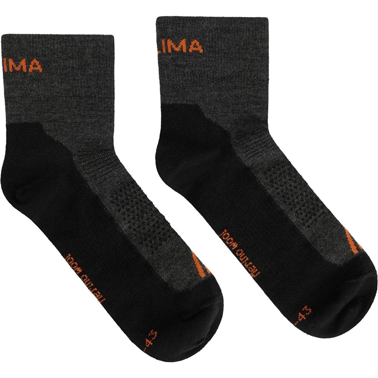 Aclima Running Socks 2-pack (Grå (GREY/JET BLACK) 44-48)