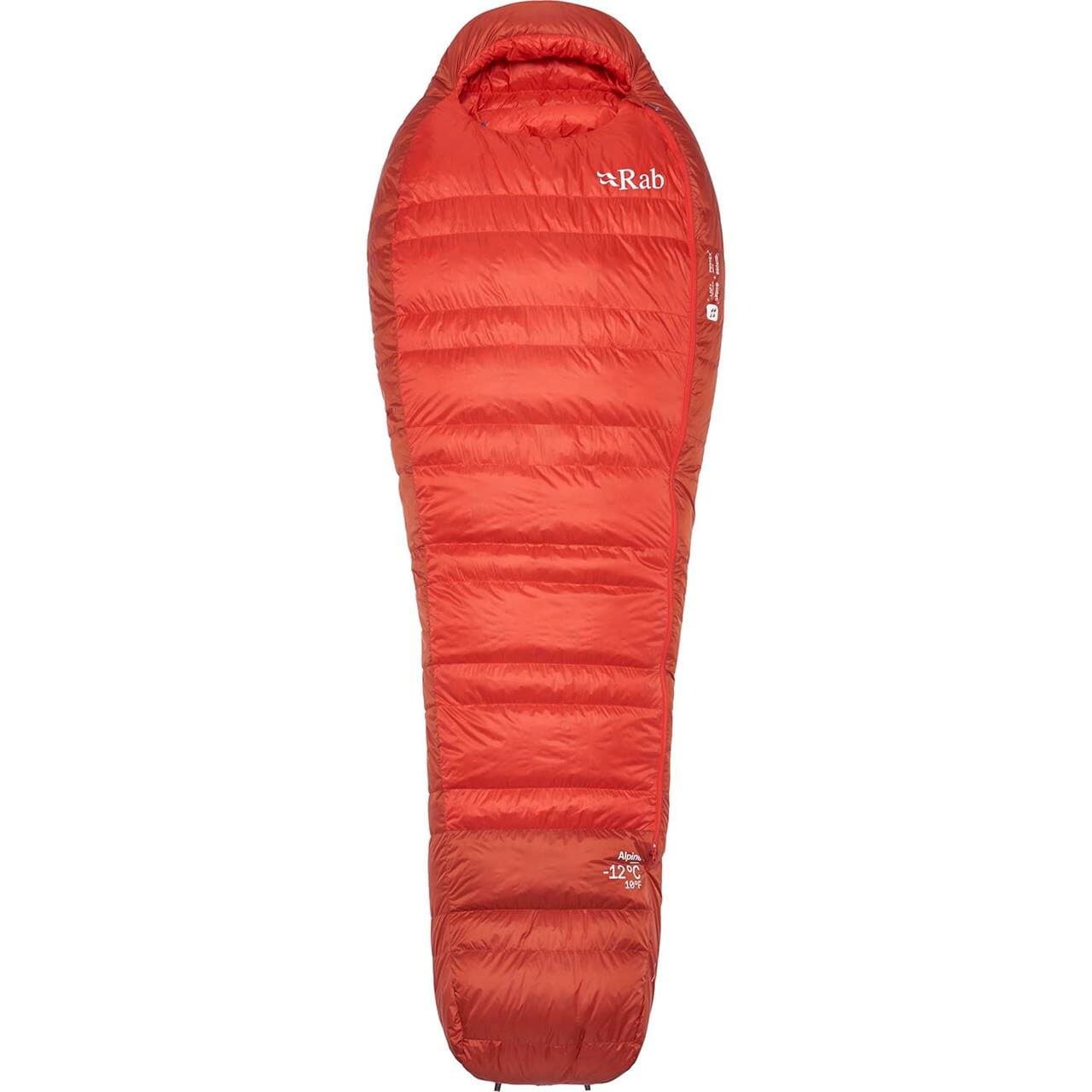 RAB Alpine -12c/10f (Rød (DARK HORIZON/TUSCAN RED) Personlængde 185 cm)