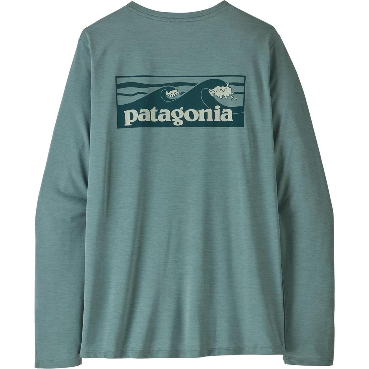 Patagonia Womens L/S Cap Cool Daily Shirt Boardshort Logo (Blå (BLUE SAGE/LIGHT BLUE SAGE X-DY) Large)