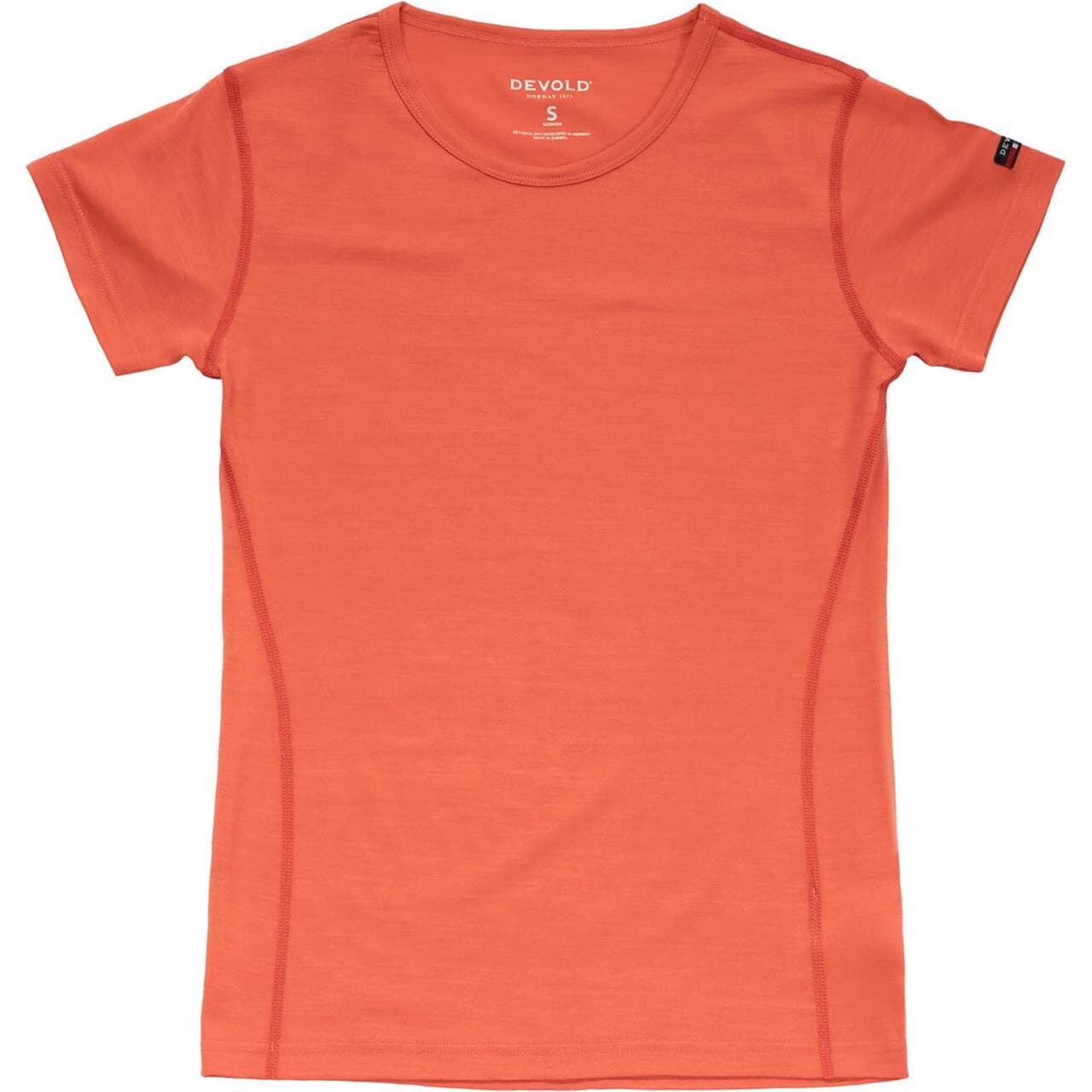 Devold Womens Breeze Merino 150 T-shirt (Rød (CORAL) Medium)