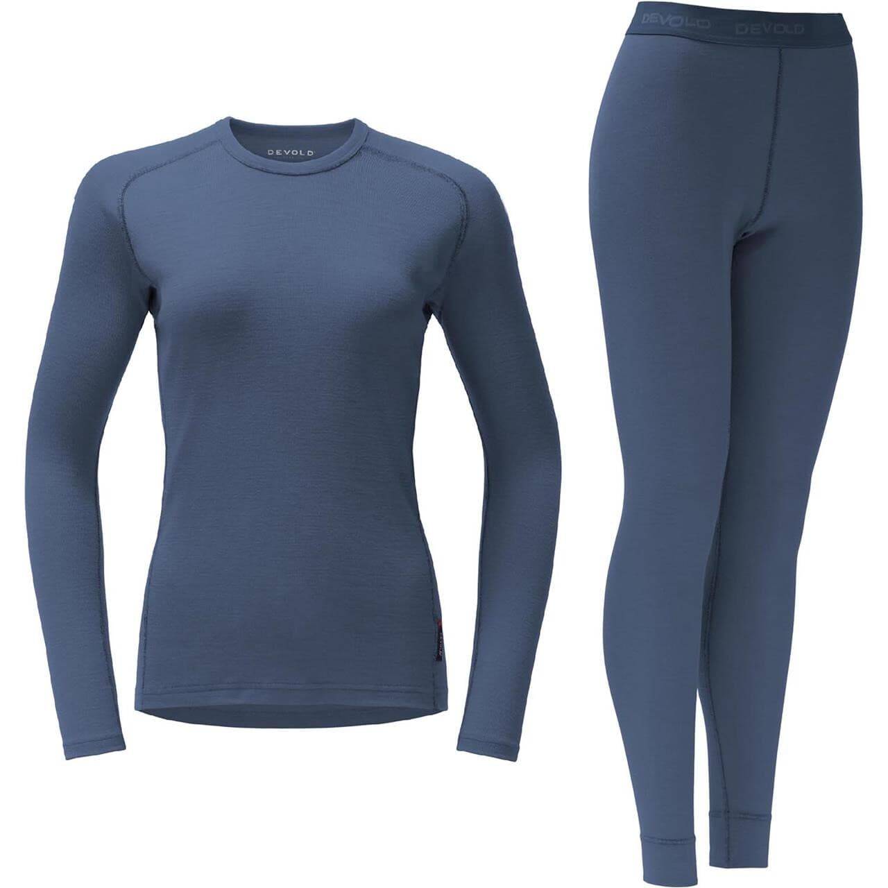 Devold Womens Adventure Merino 190 Set Shirt/ Longs (Blå (BERRY) X-small)