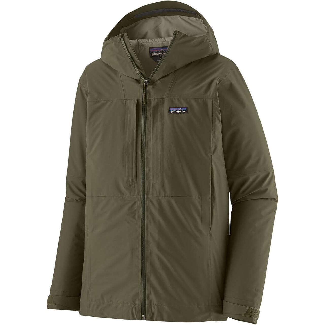 Patagonia Mens Insulated Boulder Fork Rain Jacket (Grøn (BASIN GREEN) Small)