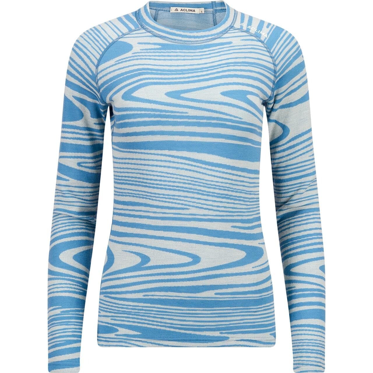 Aclima Womens WarmWool Motion Crewneck (Blå (NIAGARA MOTION) XX-large)