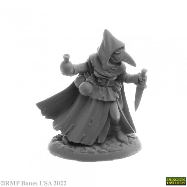 Reaper Bones USA Dungeon Dwellers: Sister Hazel, Plague Doctor - Plastic Miniature