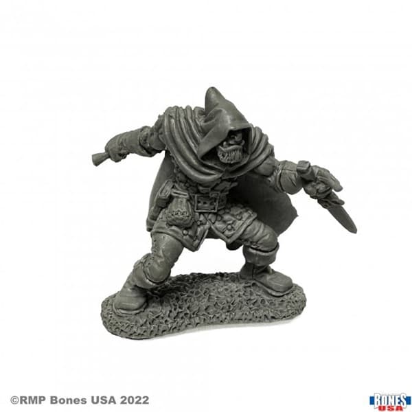 Reaper Bones USA Reaper Legends: Rogan, Half-Orc Thief - Plastic Miniature