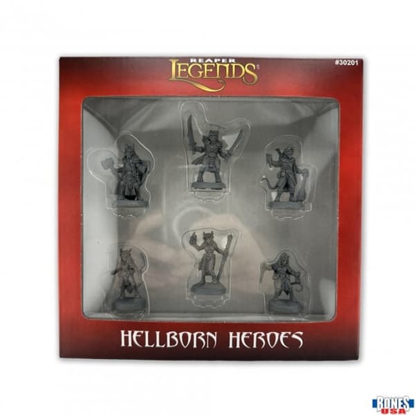 Reaper Bones USA Reaper Legends: Hellborn Heroes - Plastic Miniature Boxed Set