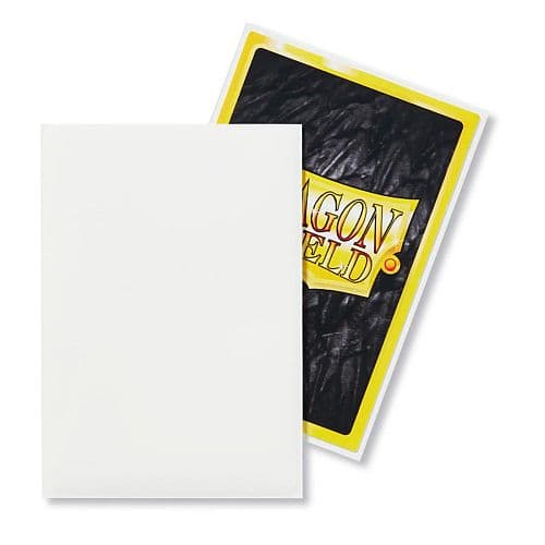 Dragon Shield Small/Japanese Size Deck Protectors - Classic White (Hvid) - 60 lommer - Dragonshield (Yugioh) - Sleeves #AT-10605