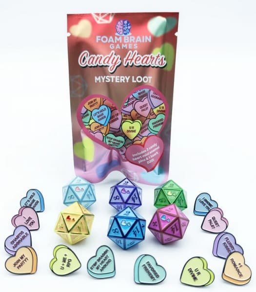 Foam Brain Games - Dice - Terningesæt - Mystery Loot: Candy Hearts 2