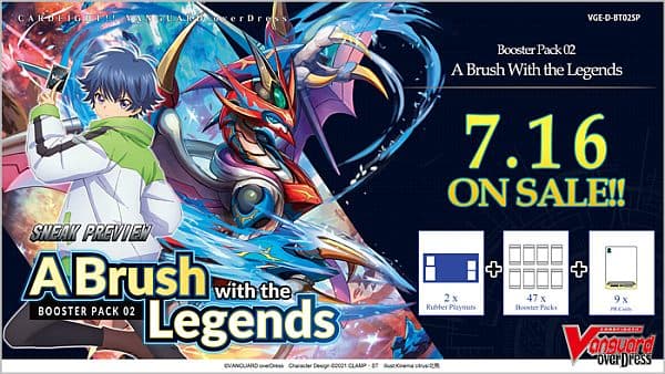 Cardfight!! Vanguard CCG D overDress Set 02: A Brush with the Legends Booster Box (Display) 16 Pakker - Engelsk