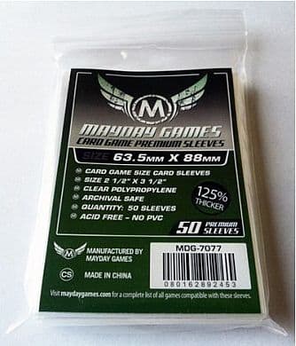 Mayday Games - Standard Card Sleeves (Premium) - 63,5x88mm - 50 Lommer - #MAY7077