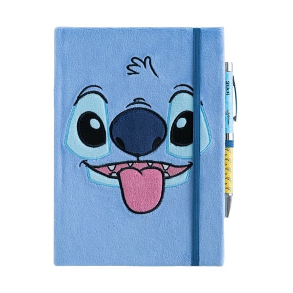 Disney - Stitch Tropical - Plush Cover Premium A5 Notebook with Projector Pen