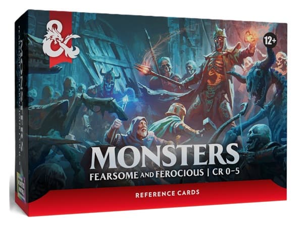 D&D 5.5/5e Tilbehør - Reference Cards Deck - Monsters: Fearsome and Ferocious (Challenge 0-5) (Trove 8) - Dungeons And Dragons 5th Edition