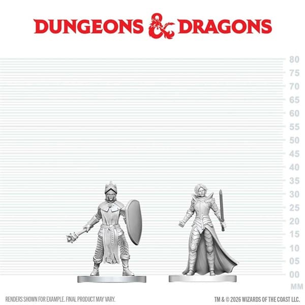 D&D Dungeons & Dragons - Nolzur's Marvelous Miniatures: Black Gauntlet & Zhentilar Paladin of Bane #WZK90892