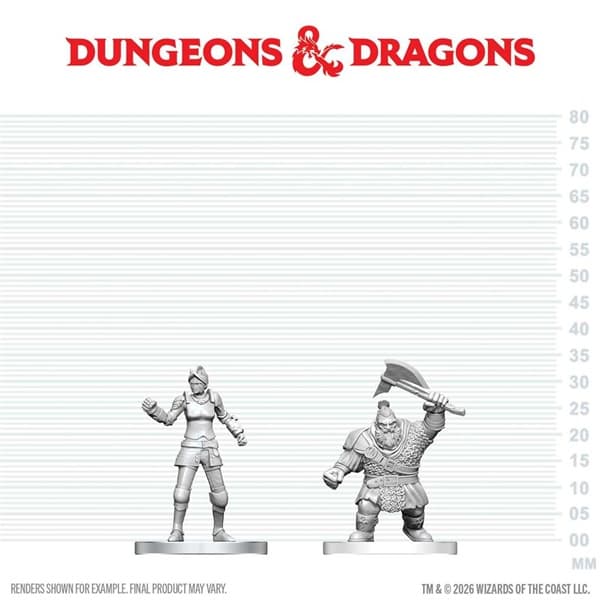 D&D Dungeons & Dragons - Nolzur's Marvelous Miniatures: Cultist of Bane & Dwarf Zhentilar Soldier #WZK90891