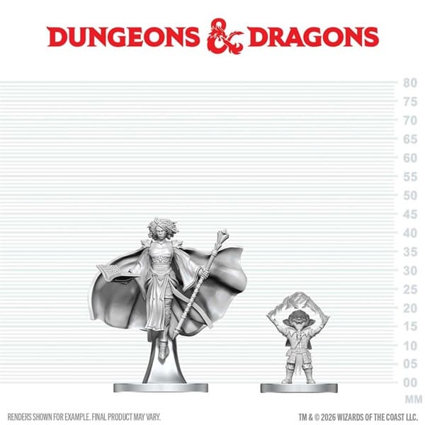 D&D Dungeons & Dragons - Nolzur's Marvelous Miniatures: Gnome Warlock & Aasimar Wizard #WZK90889
