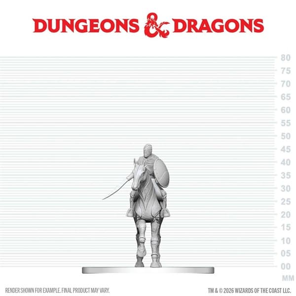 D&D Dungeons & Dragons - Nolzur's Marvelous Miniatures: Nimblewright Steed with Rider #WZK90899