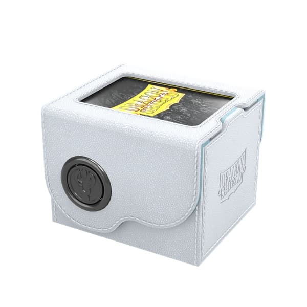 Dragon Shield: Dragon Lock System - Dragon Box 100+ - White & Aqua - Plads til 100+ kort i lommer - Dragonshield #AT-40821
