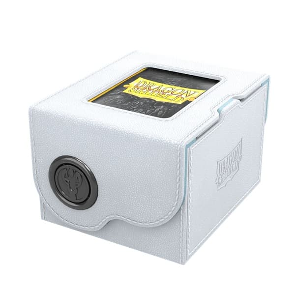 Dragon Shield: Dragon Lock System - Dragon Box 150+ - White & Aqua - Plads til 150+ kort i lommer - Dragonshield #AT-40827