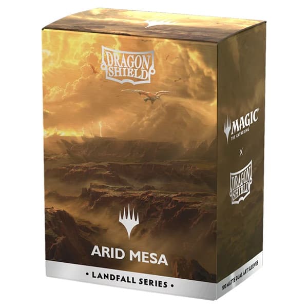 Dragon Shield Deck Protectors - License Sleeves: Magic: The Gathering - Landfall Series: Arid Mesa - 100 lommer - Dragonshield - Sleeves #AT-16502