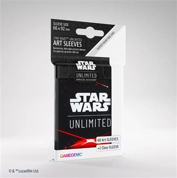Gamegenic - Star Wars: Unlimited Art Sleeves - Card Back Red (60+1 Kortlommer)