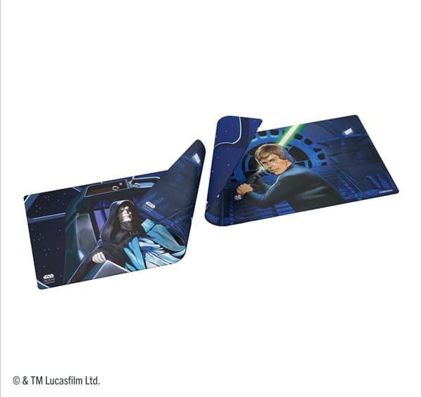 Gamegenic - 2-Sidet Spillemåtte (Double-Sided Playmat): Star Wars: Unlimited - Set 8: Ashes of the Empire - Jedi Luke Skywalker & Emperor Palpatine