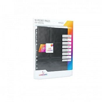 Gamegenic - Sideloading 18-Pocket Pages (10 Mappelommer) Black (Sort)