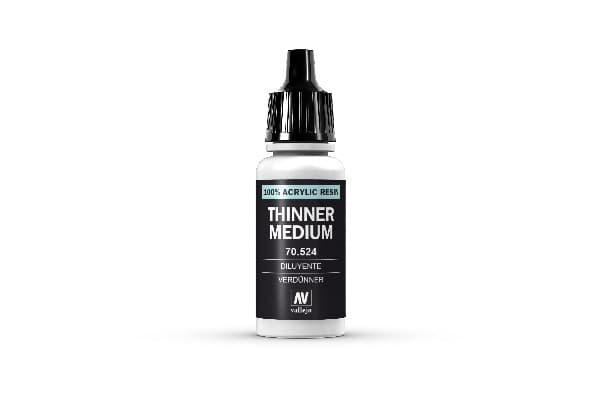 Vallejo Maling - Auxiliaries: Thinner Medium - 17ml